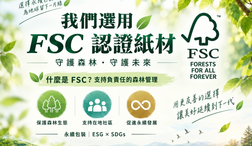 從包裝開始實踐永續｜部分商品導入 FSC 認證紙材，為森林與環境多一份選擇